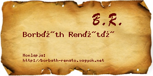 Borbáth Renátó névjegykártya